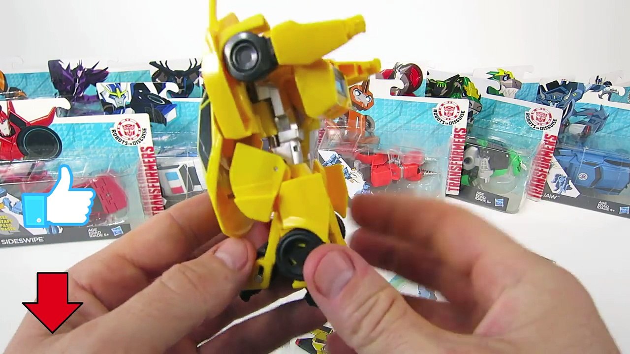 TRANSFORMERS ROBOTS IN DISGUISE 1 STEP ACTION FIGURES BUMBLEBEE SIDESWIPE STRONGARM PROWL