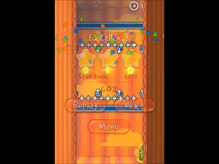 Cut the Rope Gameplay ( Gift box 1 25 all three stars)