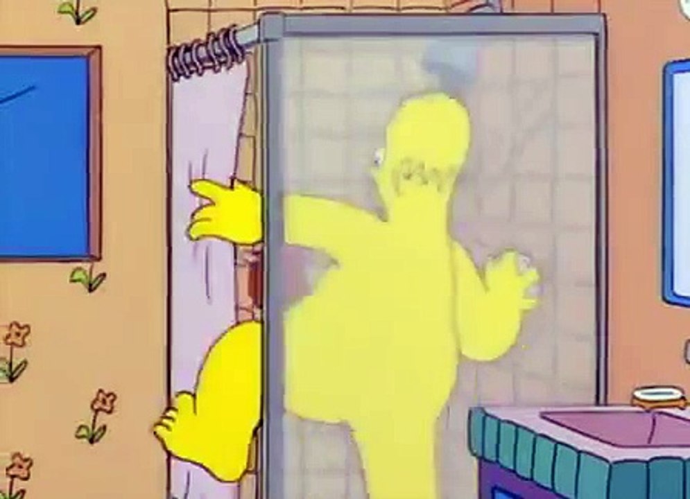 Los Simpson - Homer duerme desnudo en una tienda de oxigeno que le proporciona poderes sexuales