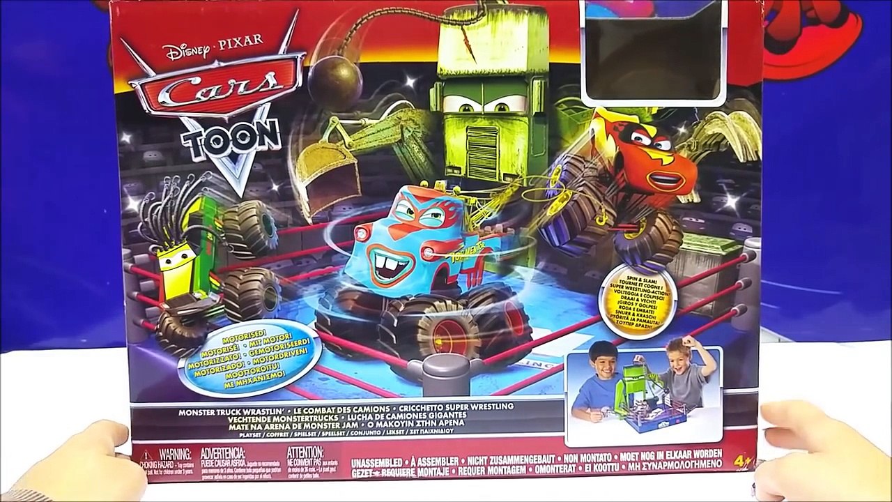 Disney Pixar Cars Toon Monster Truck Wrastlin Ring Maters Tall Tales Toys Video Juguetes de Cars