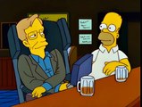Homer Simpson tomando una cerveza con Stephen Hawking