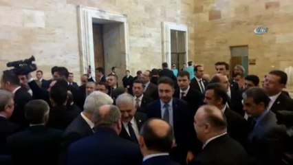 Cumhurbaşkanı Erdoğan, Yıldırım ve Davutoğlu ile Yan Yana Oturdu