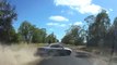 Overtaking Car Spins Out of Control on Outback Queensland Road
