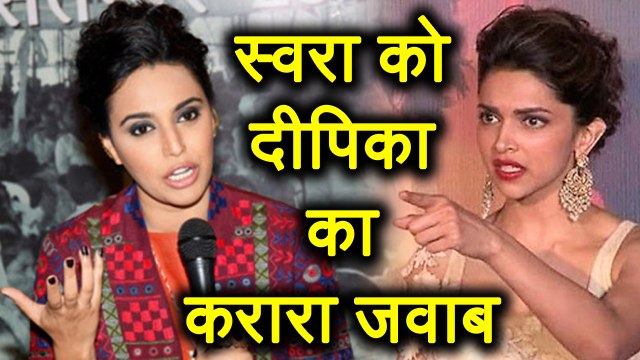 Padmaavat: Deepika Padukone SLAMS Swara Bhaskar for her Open Letter ! | FilmiBeat