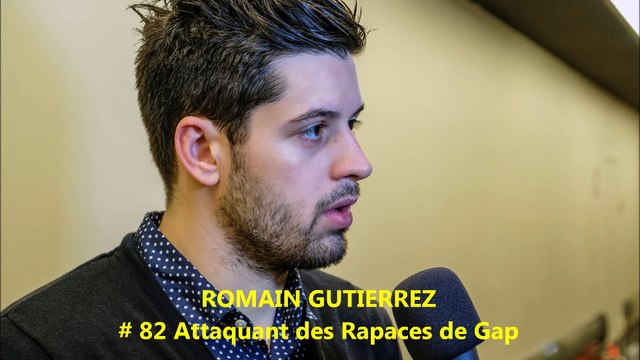 Hockey sur glace 2018-01-28 Interview Romain Guttierrez Attaquant des Rapaces de Gap - Finaliste Coupe de France 2018