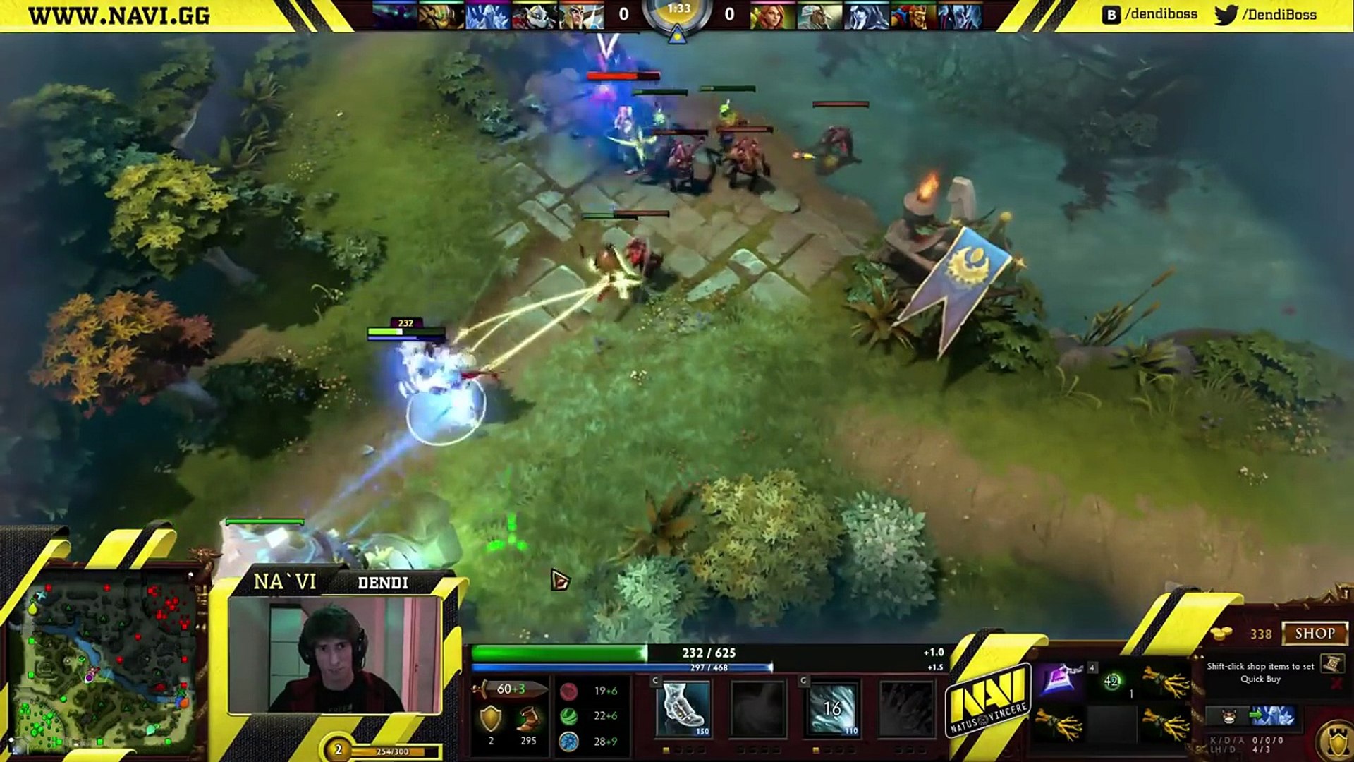 Dota 2 Stream Navi Dendi Ancient Apparition Gameplay Commentary