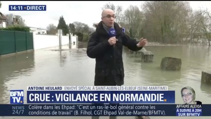 En Normandie, la crue de la Seine aggravée par la marée haute