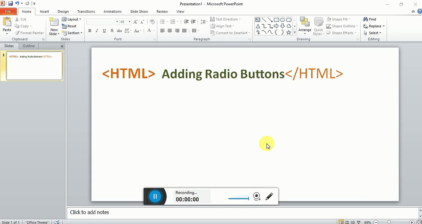 HTML for Beginners Tutorial#14- Adding Radio Button