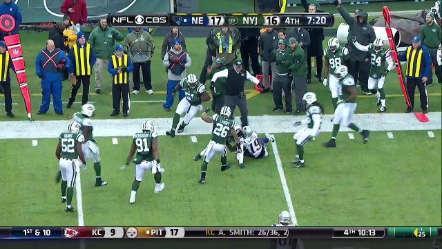 New England Patriots quarterback Tom Brady intercepted by New York Jets cornerback Marcus Williams