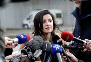 L'avocate de Jonathann Daval, Maitre Ornella Spatafora s'exprime devant la presse après le deuxième jour d'audition de son client
