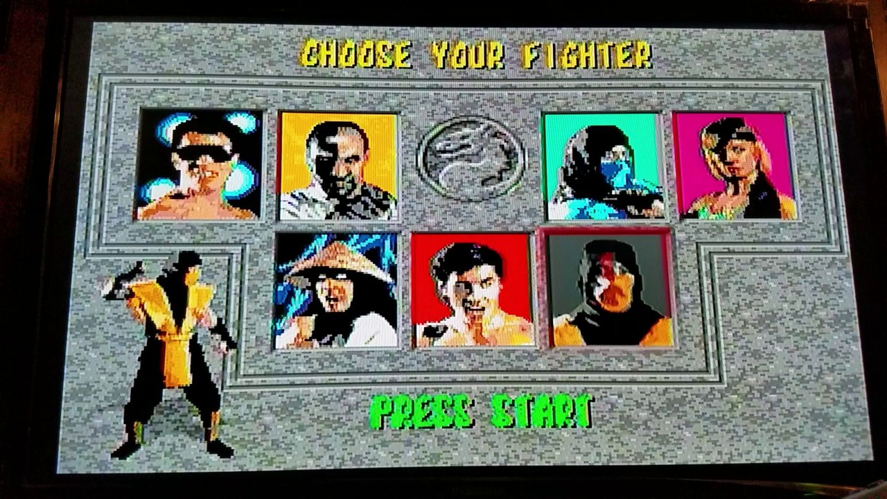 playing Mortal Kombat - Sega Genesis