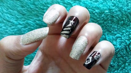 Disco Ball And Glitter Tree Nail Art Tutorial