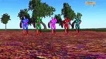 Colors dinosaur vs spiderman hulk ironman Gorilla Finger Family rhymes for Kids 3D animation