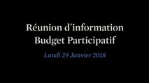 Réunion d´information sur le Budget Participatif du Lundi 29 Janvier 2018