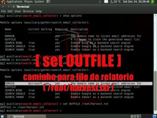 [metasploit ] harvest-email-collector