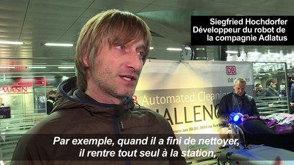 Berlin: courses de robots nettoyeurs à la gare