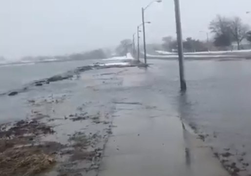 Winter Storm Floods Boston Roads