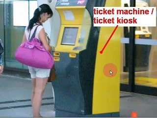 English vocabulary lesson and exercises - Taking the train