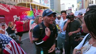 Black girl on street asks Trump supporters What will he do for my people