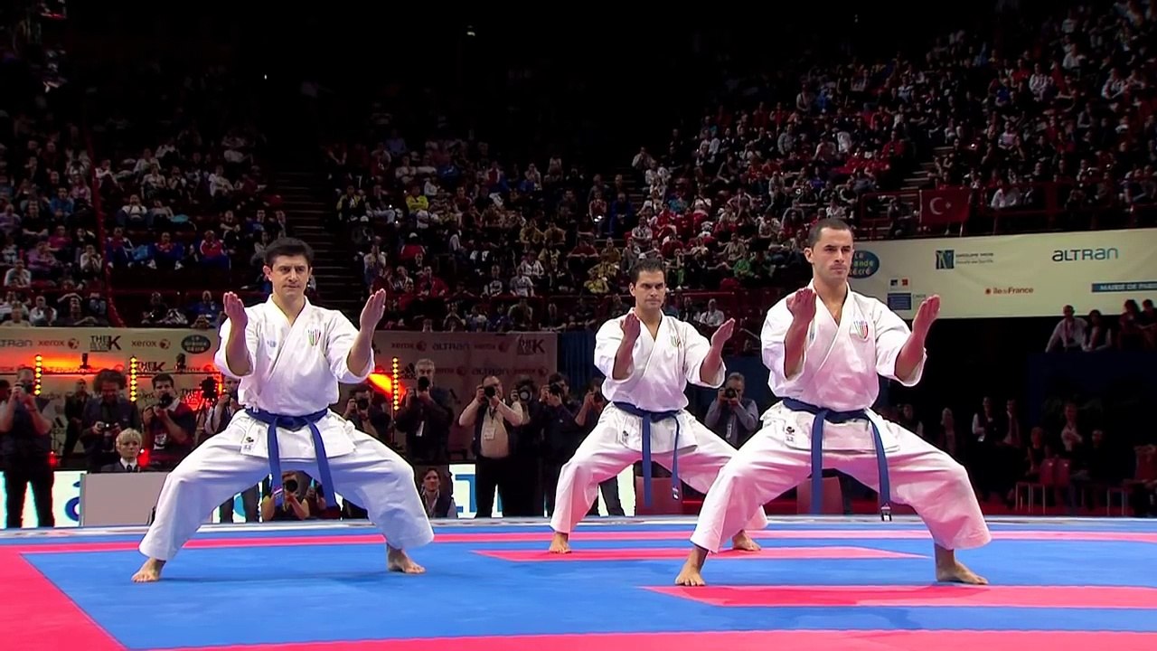 (2/2) Karate Japan vs Italy. Final Male Team Kata. WKF World Karate Championships new