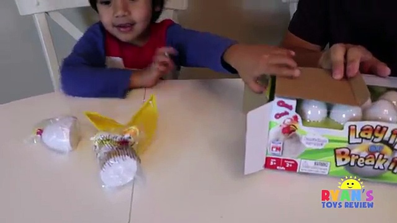 Lay it or Break It game for Kids! Family Fun Game Night! Catch Egg Surprise Toys Children