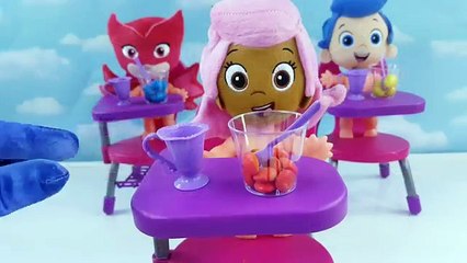 Bubble Guppies and PJ Masks Babies Learning and Feeding Fun Nursery Rhyme Video for Kids