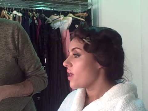Laura White has her make-up applied at the Grazia shoot| Grazia UK