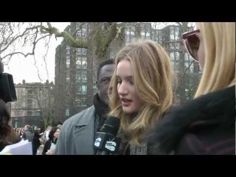 Rosie Huntington-Whiteley Interview at the Burberry Show | Grazia UK