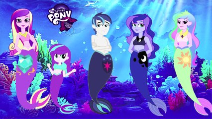 My Little Pony Transform Into Equestria Girl Mermaids Dazzlings Crusaders Princess Cadance Celestia