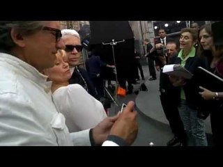 Karl Lagerfeld takes a selfie at Chanel  GLASS| Grazia UK