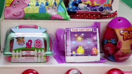 Bóc Trứng Elsa Anna, Barbie, Peppa Pig, Minnie Mouse, Pony, Trolls, Snow Cone Nums, puppy carrier