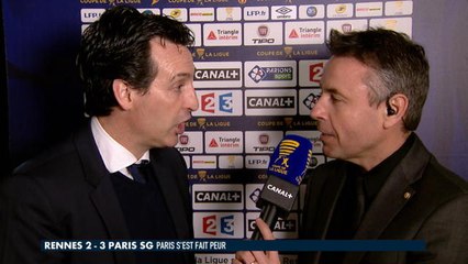 Coupe de la Ligue - 1/2 finale : Rennes - PSG - La réaction d'Unai Emery après le match