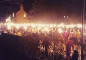 Up Helly Aa Festival Goers Light Up Lerwick With Torches