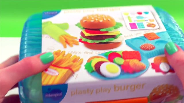 Play-Doh Burger Hamburger Playdough Cooking Games Kitchen PlaySet Doh Food Kids Fun Toys