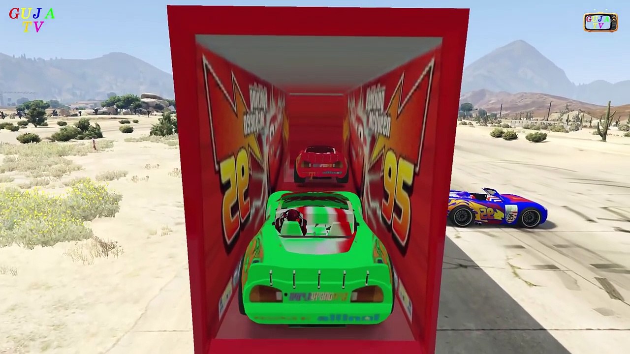 Disney Pixar Cars Mack Truck Tow Mater Lightning McQueen and Spiderman (Nursery Rhymes Songs)