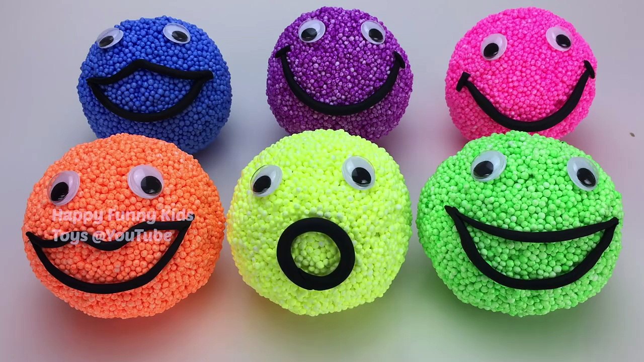 Learn Colors with Play Foam happy Sad Smiley Face Surprise Eggs Disney Princess Fashems Paw Patrol
