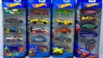 HOTWHEELS 5-PACKS CON POLICE PURSUIT, STREET BEASTS, FLAME FIGHTERS & COLOR SPLASH SCIENCE LAB