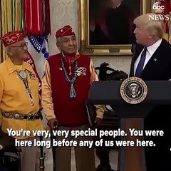 Trump Does 'Pocahontas' Joke While Honoring Native Americans