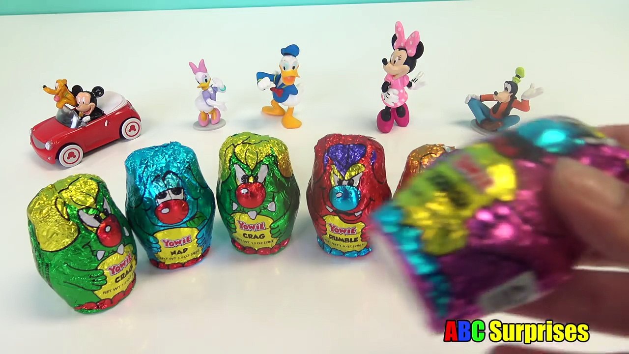 Best Learning Video for Kids Learn ANIMALS Yowie Chocolate Egg Surprise Toys ABC Surprises Disney