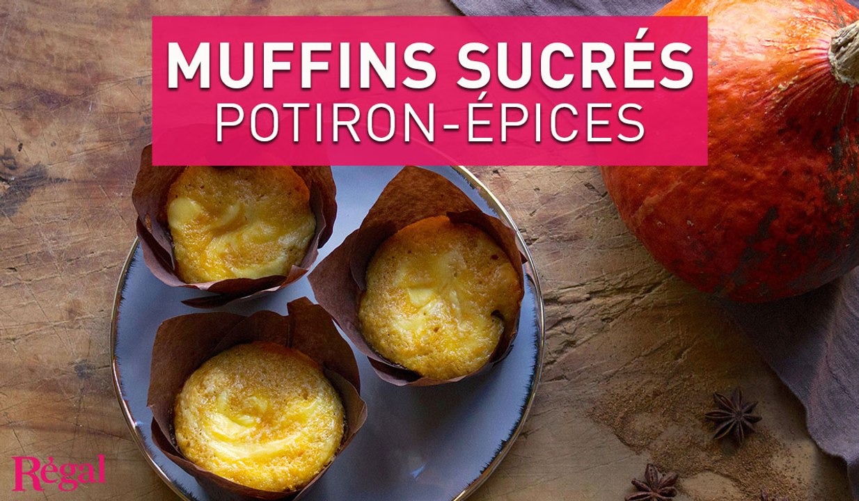 Muffins sucrés au potiron et fromage frais | regal.fr