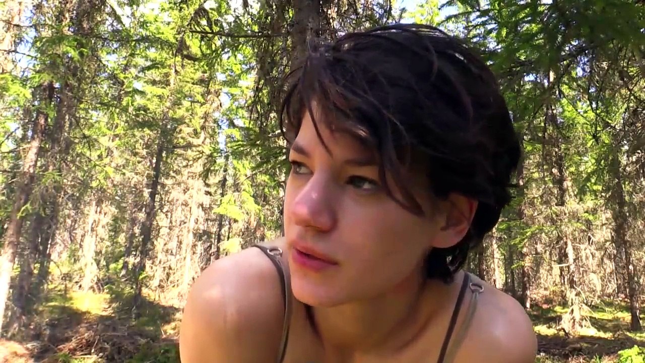 a girl in the wild - sweden