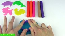 Fun to Play Modelling Clay and Learn Colours with Animals molds - Learning videos