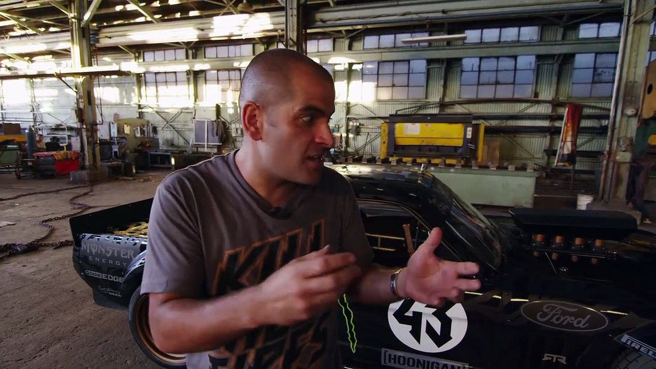 [HOONIGAN] Chris Harris on Ken Blocks Gymkhana SEVEN AWD 1965 Mustang (The Hoonicorn!)