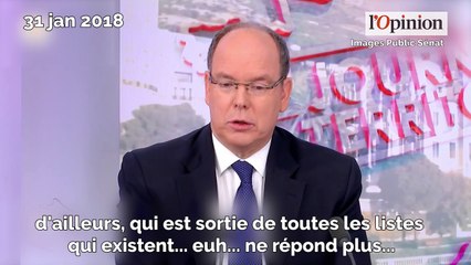 Un peu gêné, Albert répète que Monaco n'est plus un paradis fiscal