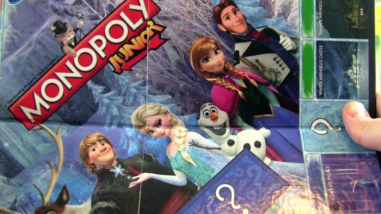 FROZEN Monopoly Junior FAMILY GAME NIGHT! Kids Board Game Unboxing & Toy Review Disney Frozen