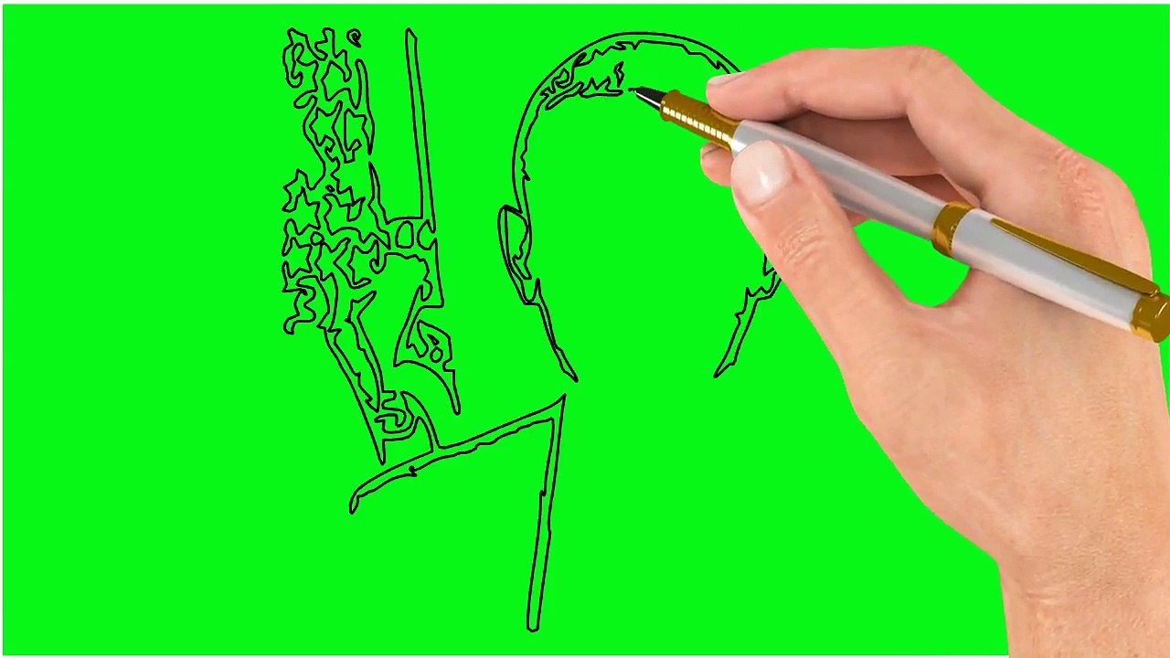 GREEN SCREEN - PANTALLA VERDE - DIBUJANDO A OBAMA