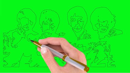 GREEN SCREEN - PANTALLA VERDE - DIBUJANDO THE BEATLES 4