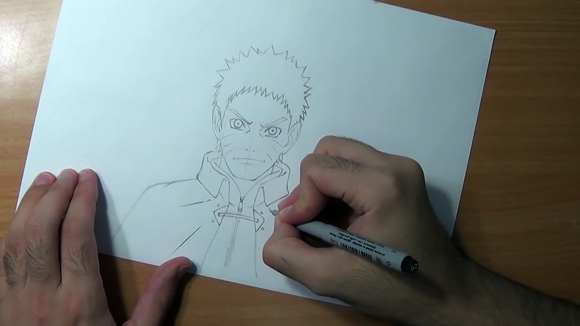 How To Draw Naruto Hokage Step By Step Tutorial Video Dailymotion