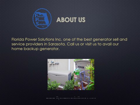 Backup Generator For Your Home - Florida Power Solution Inc
