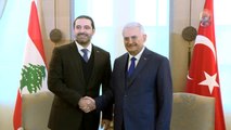 Başbakan Binali Yıldırım, Lübnan Başbakanı Saad Hariri ile Görüşüyor
